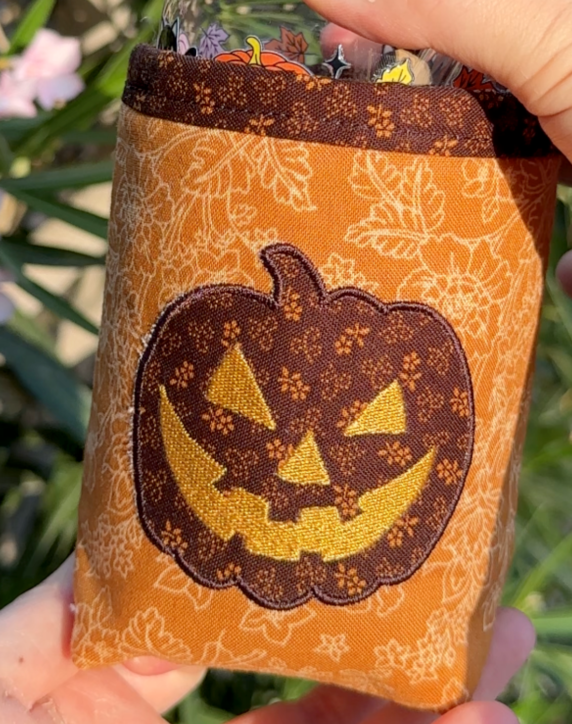 Harvest Pumpkin Iced Coffee Cozy