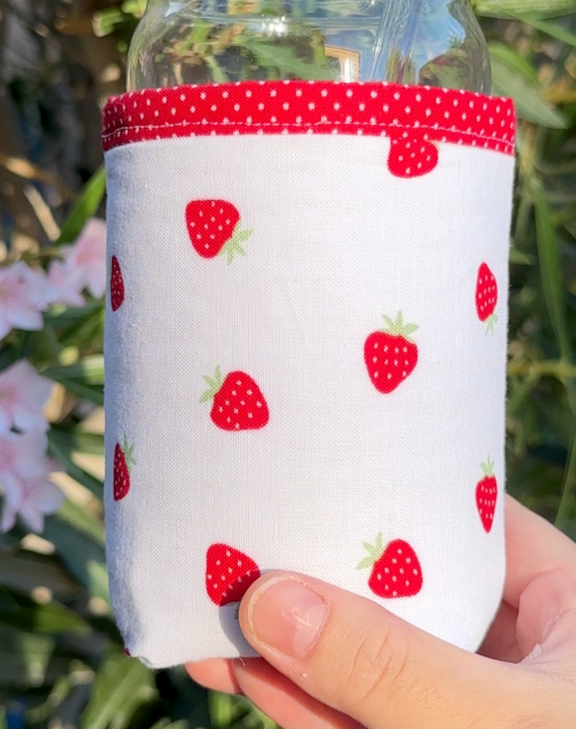 Little Strawberries Iced Coffee Cozy