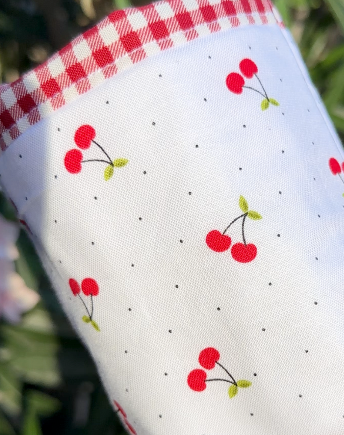Tiny Red Cherries Iced Coffee Cozy