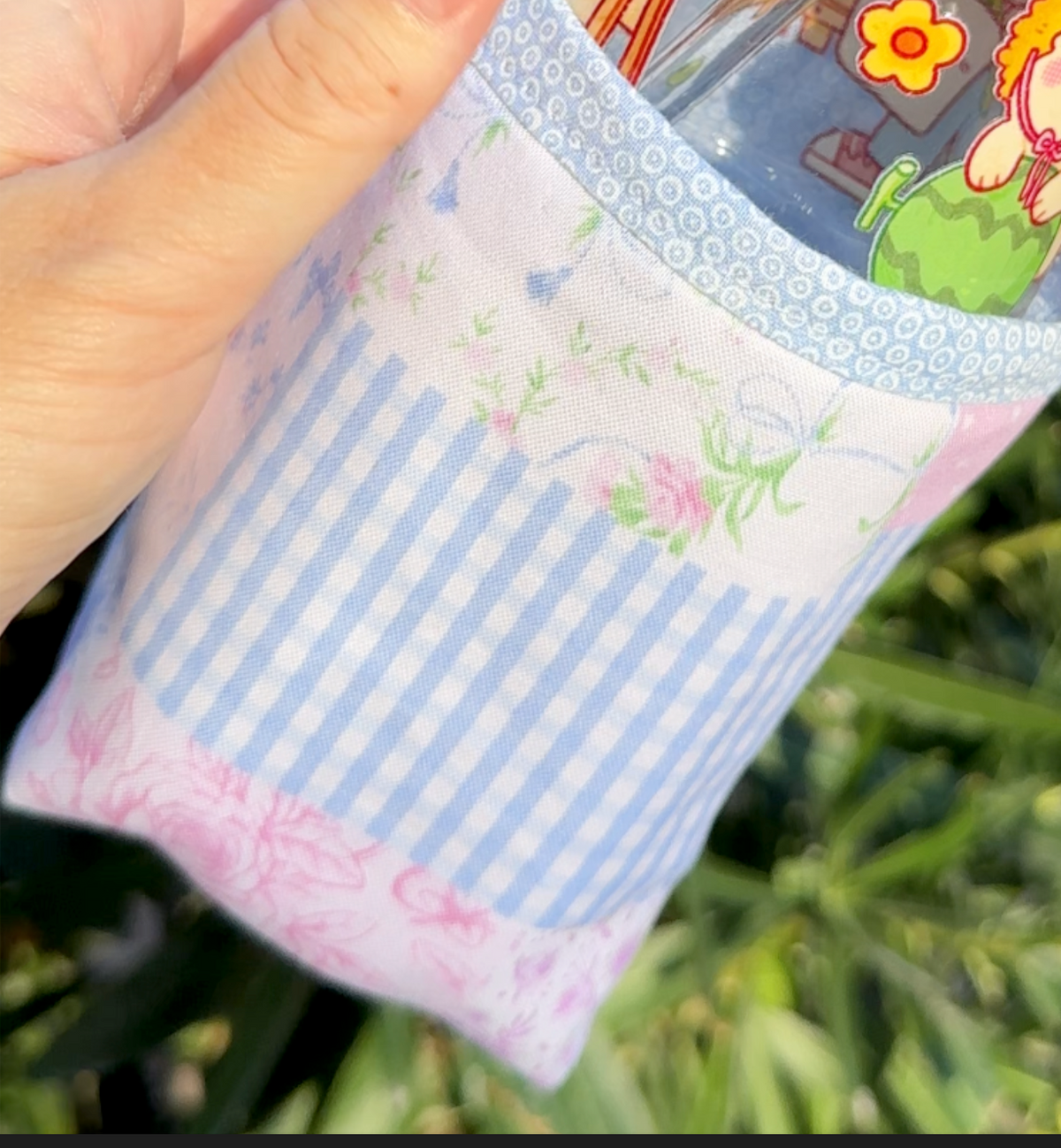 Cottage Rose Patchwork Iced Coffee Cozy