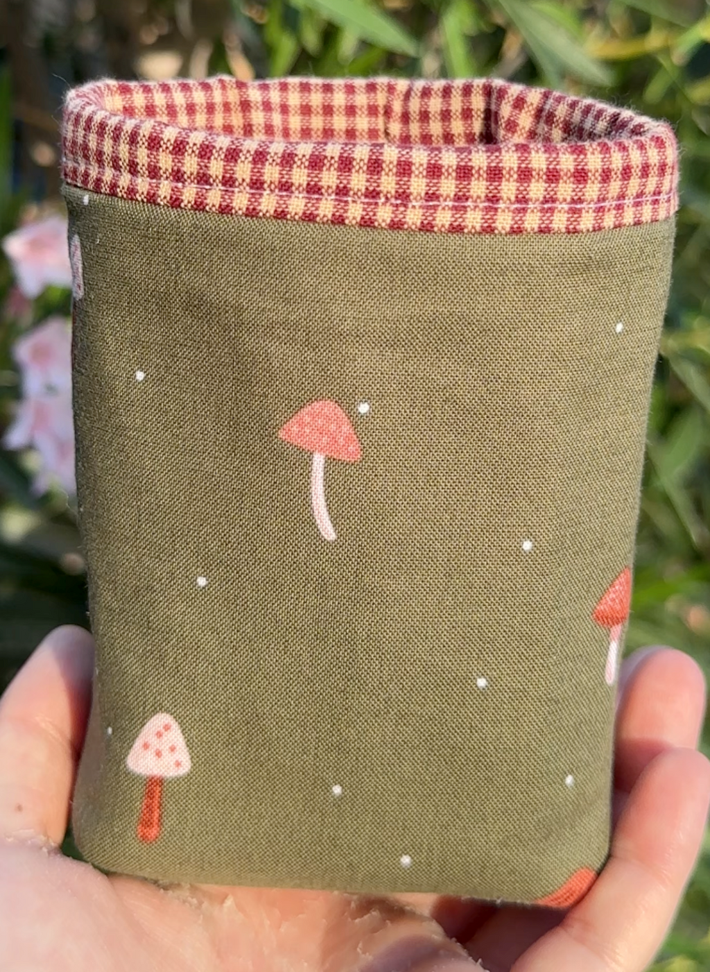 Mushroom Meadow Iced Coffee Cozy