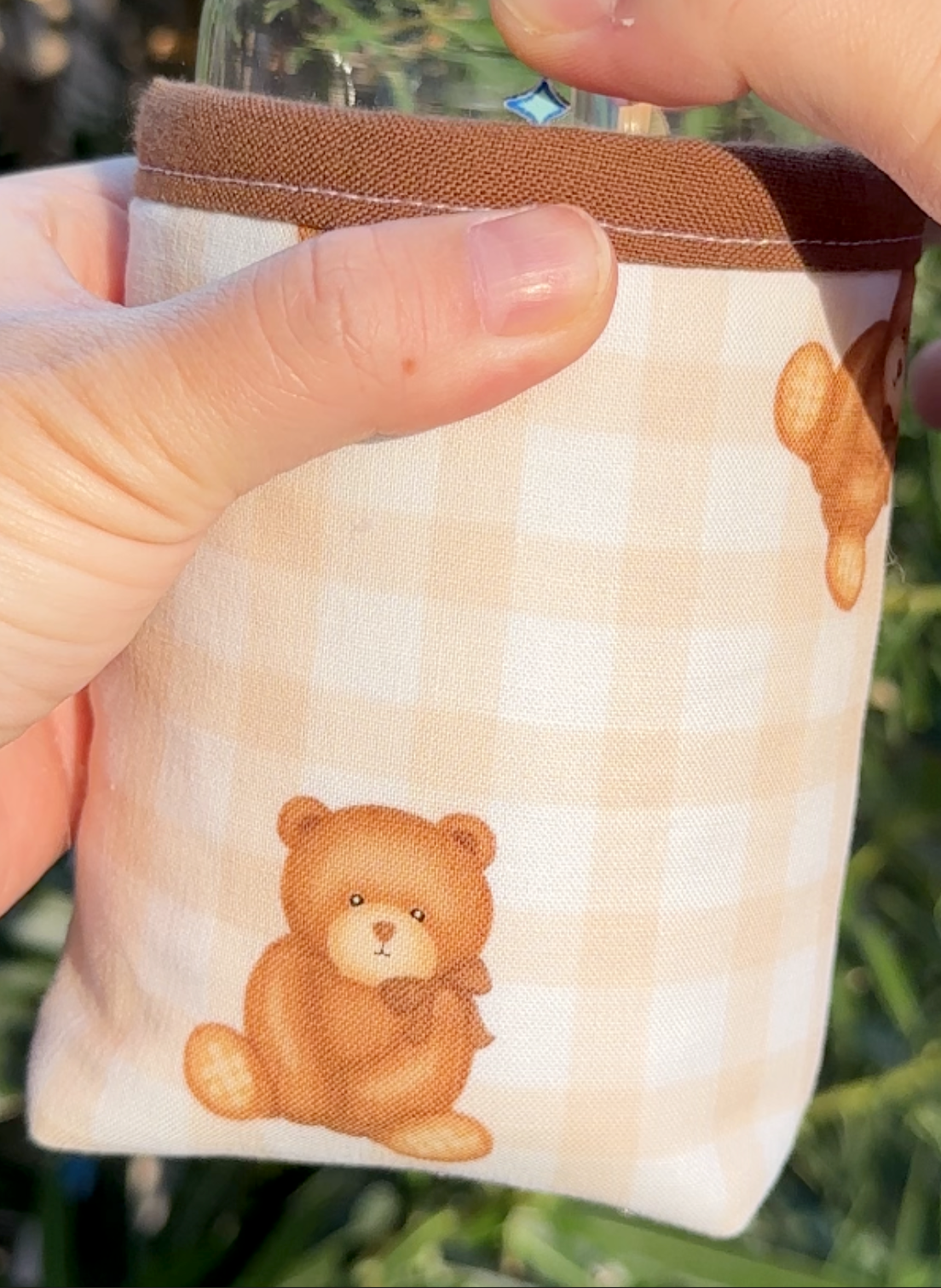 Teddy Bear Picnic Iced Coffee Cozy