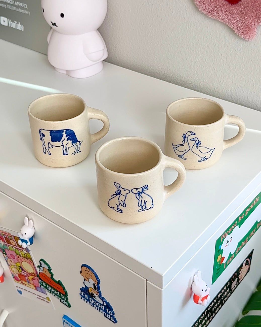 ‘Ducks with Bows’ Ceramic Mug - Handmade in Oklahoma