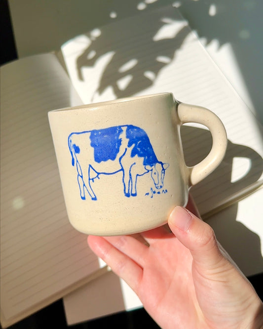 ‘Grazing Cow’ Ceramic Mug - Handmade in Oklahoma