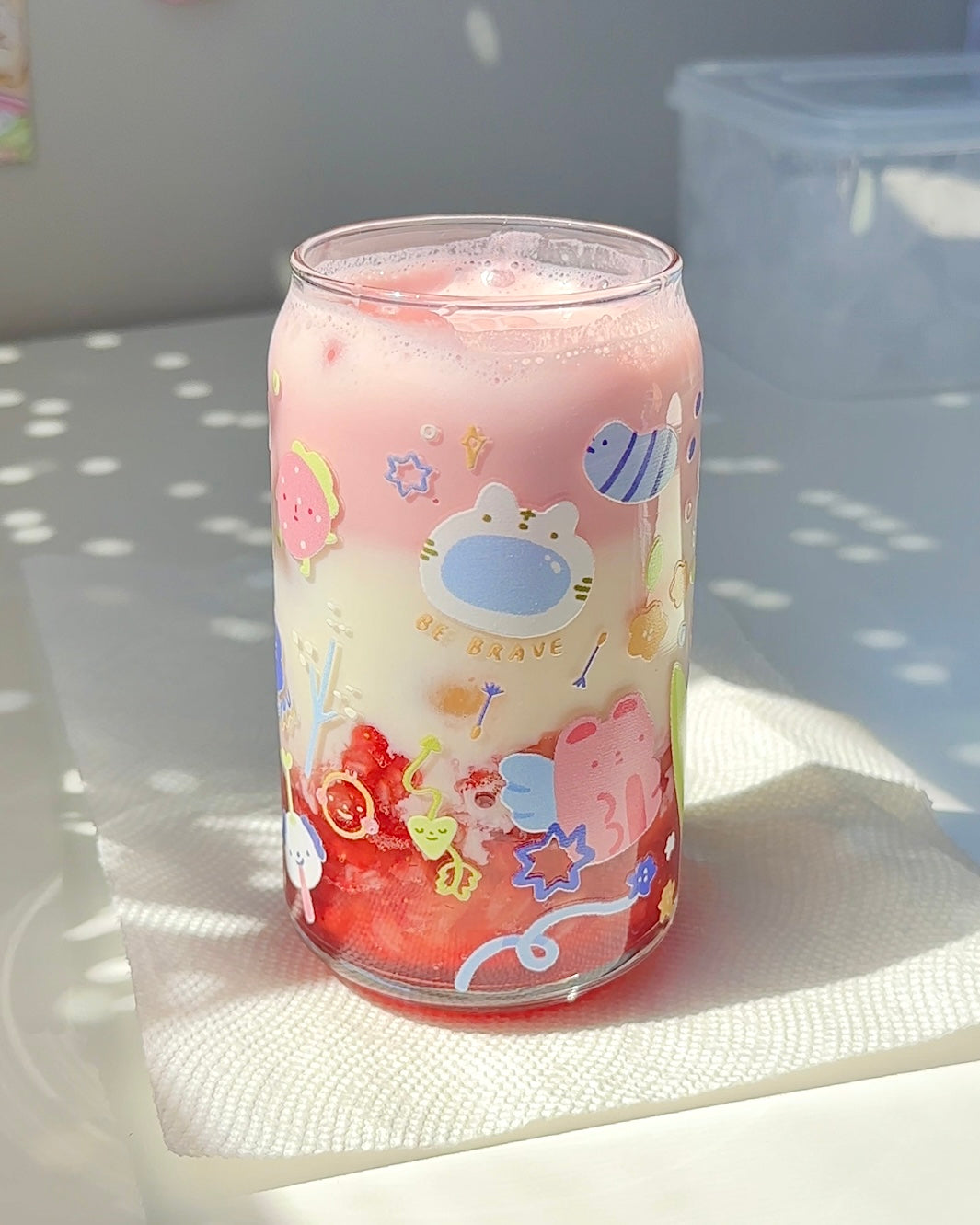Secret Garden 16 oz Glass Tumbler