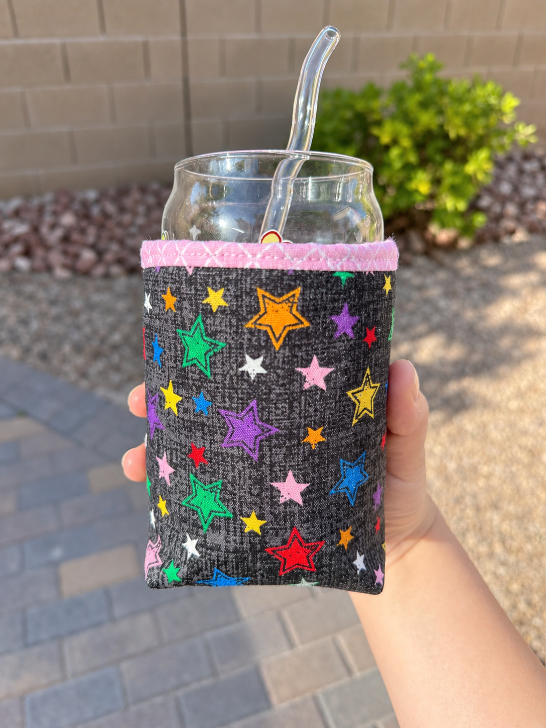 Whimsy Stars Iced Coffee Cozy