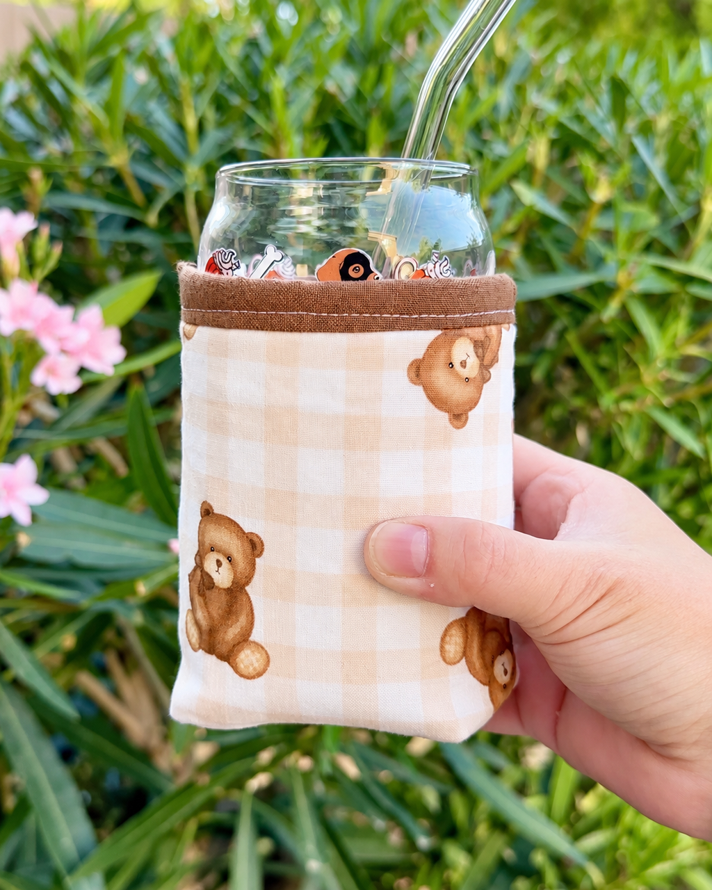 Teddy Bear Picnic Iced Coffee Cozy