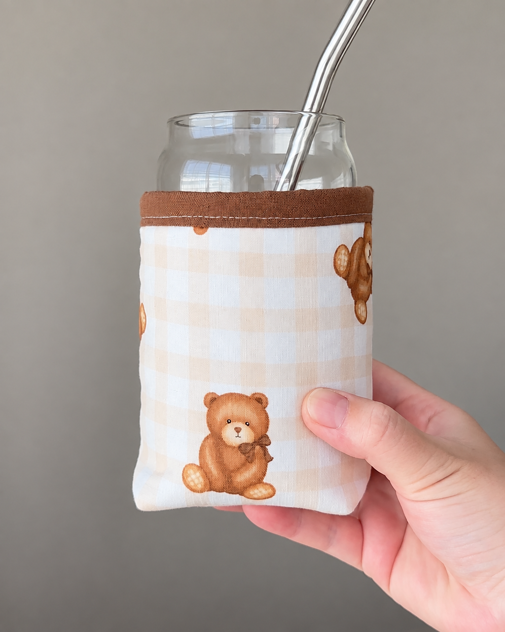 Teddy Bear Picnic Iced Coffee Cozy