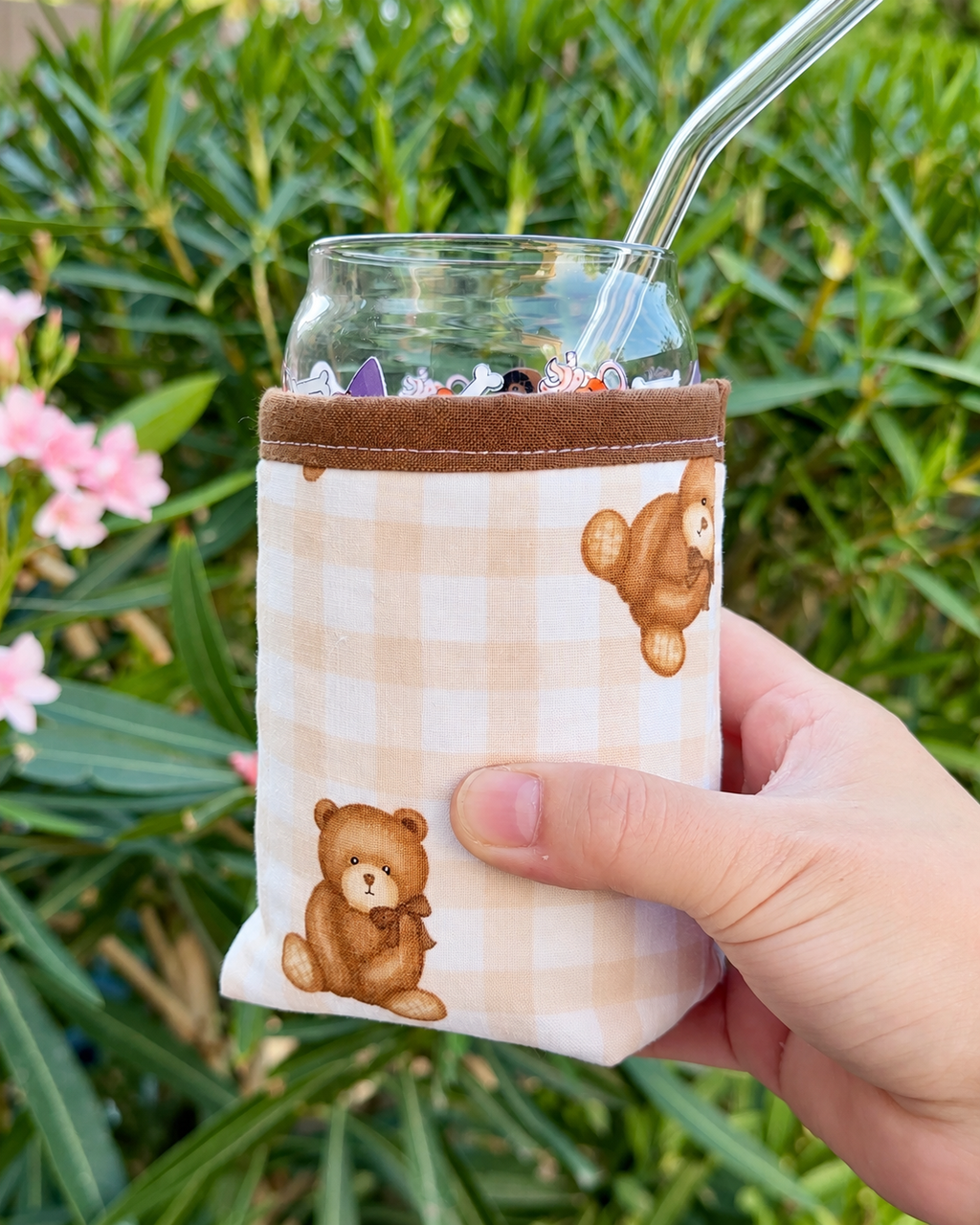 Teddy Bear Picnic Iced Coffee Cozy