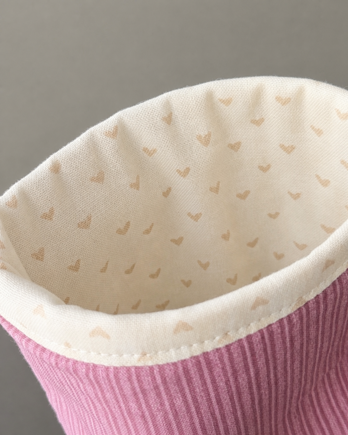 Lilac Pinstripe Iced Coffee Cozy