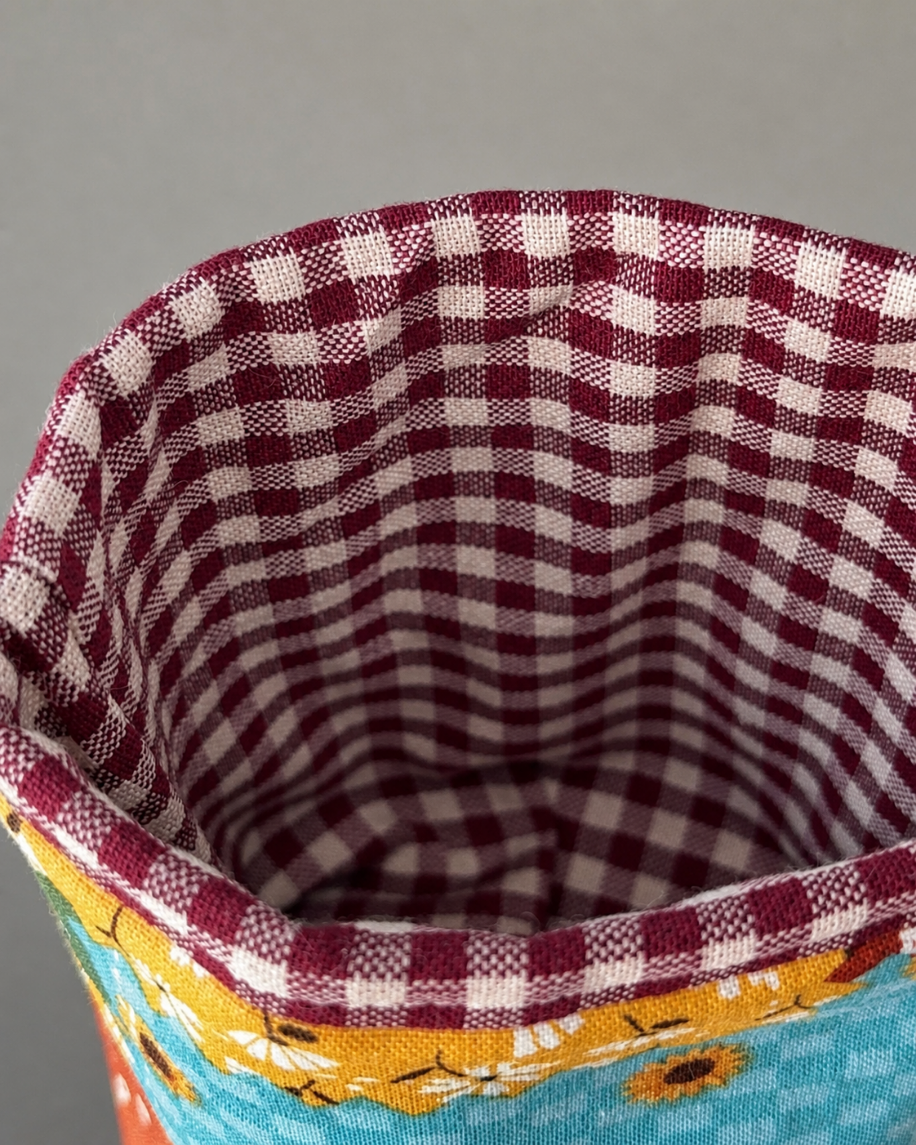 Golden Harvest Patchwork Iced Coffee Cozy