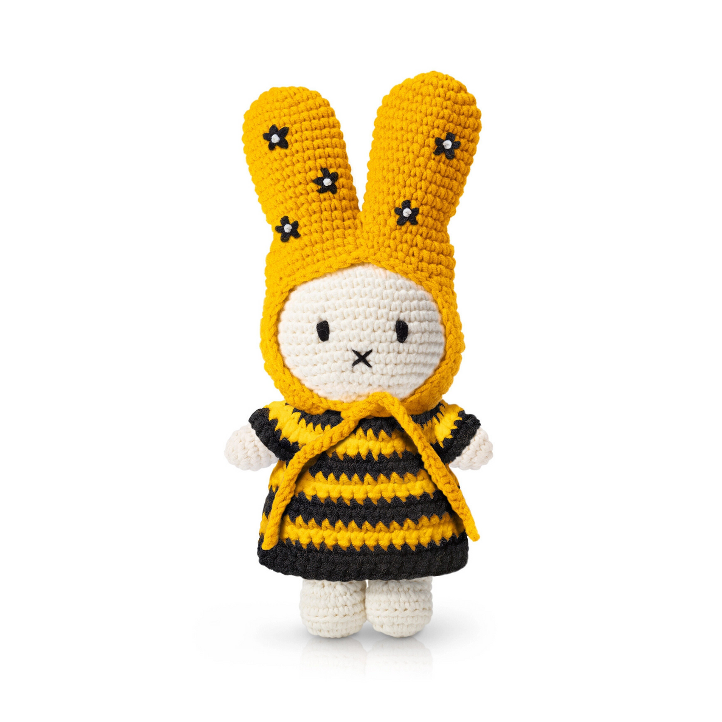 Miffy Crochet Plush Toy – Bumble Bee Dress with Flower Hat | Handmade