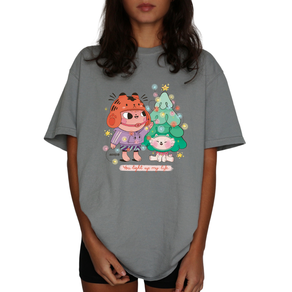 You Light Up My Life T-Shirt – Cute Holiday Graphic Tee for Women | Cozy Gift Idea