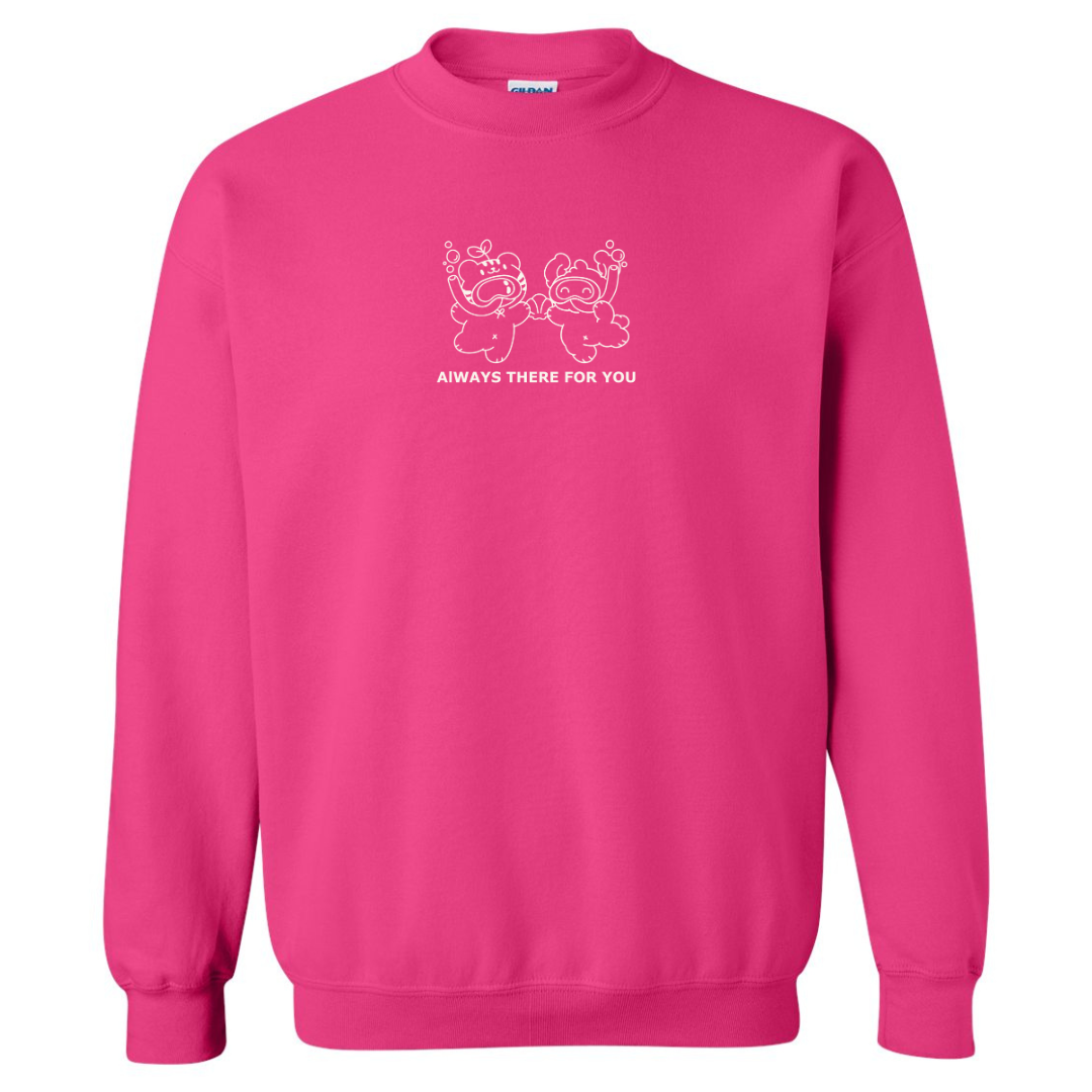 [OOPSIE] ALWAYS THERE FOR YOU Embroidery Crewneck Sweatshirt
