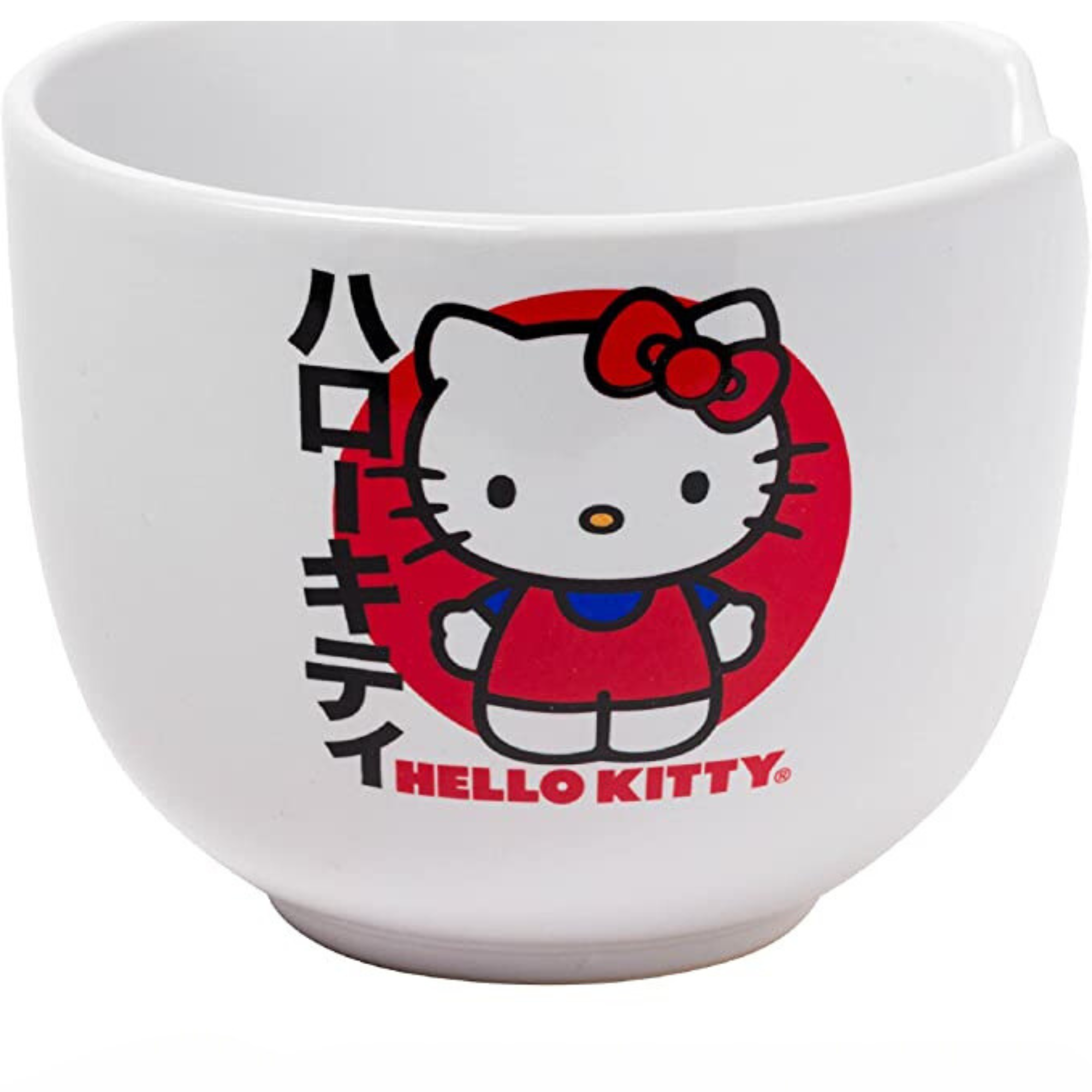 Hello Kitty Ceramic Ramen Bowl with Chopsticks – Kawaii Japanese-Inspired Noodle Bowl (20 oz)