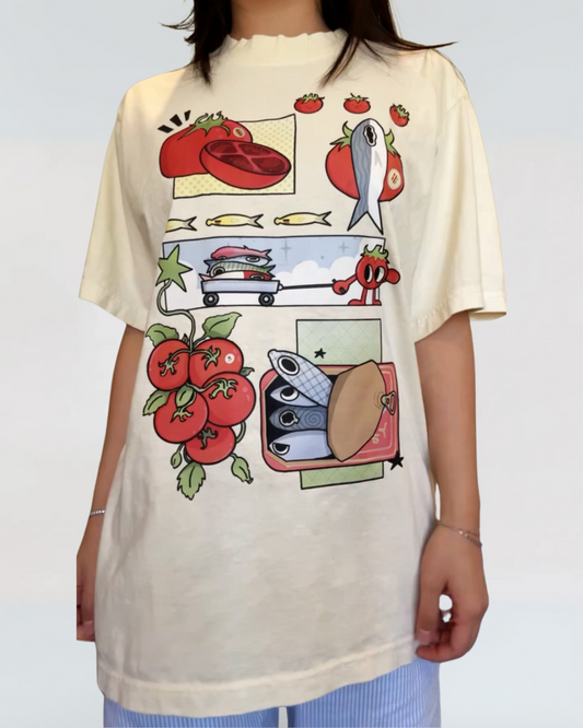 Tomato Fish Graphic Tee – Cream