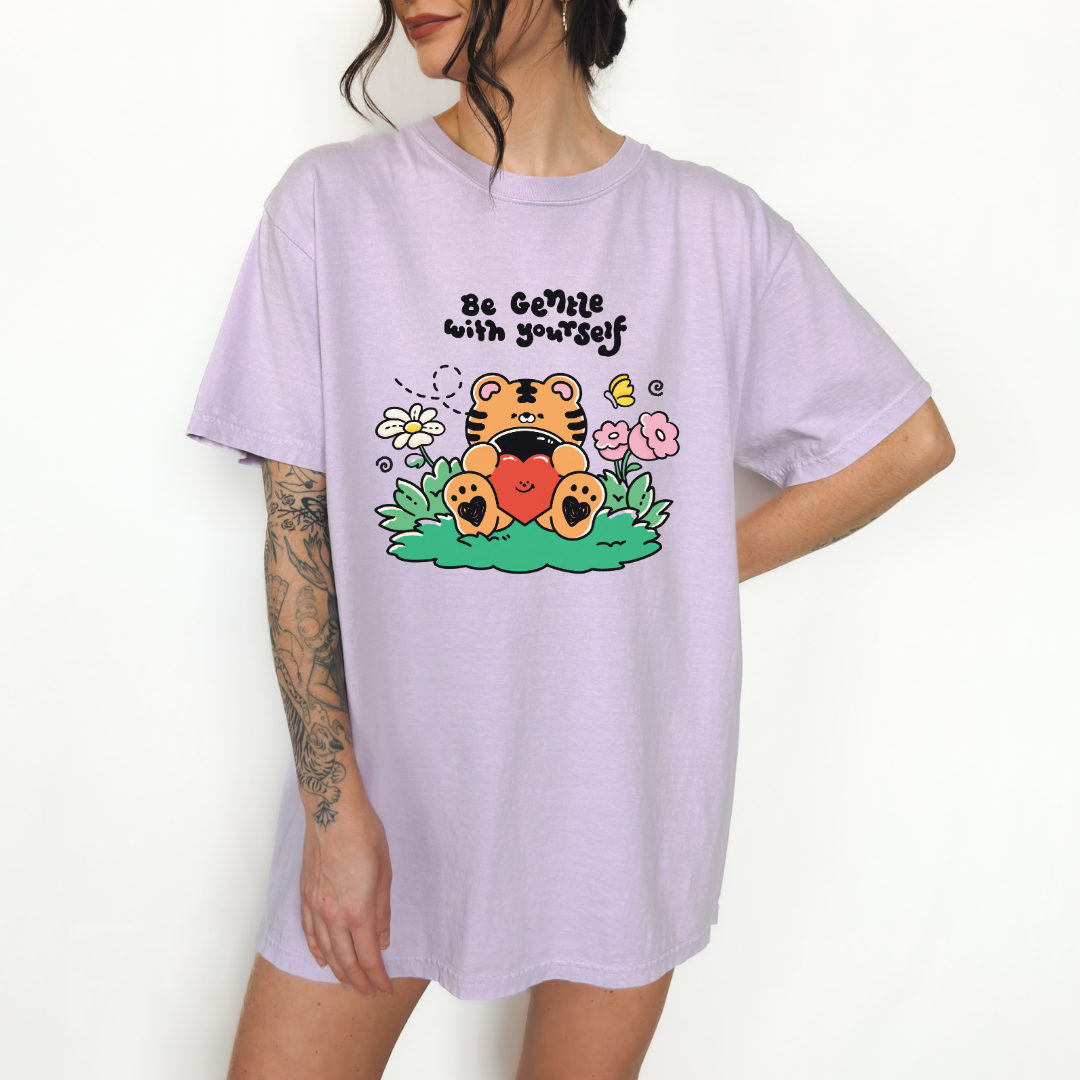 Be Gentle With Yourself Graphic Tee – Lavender