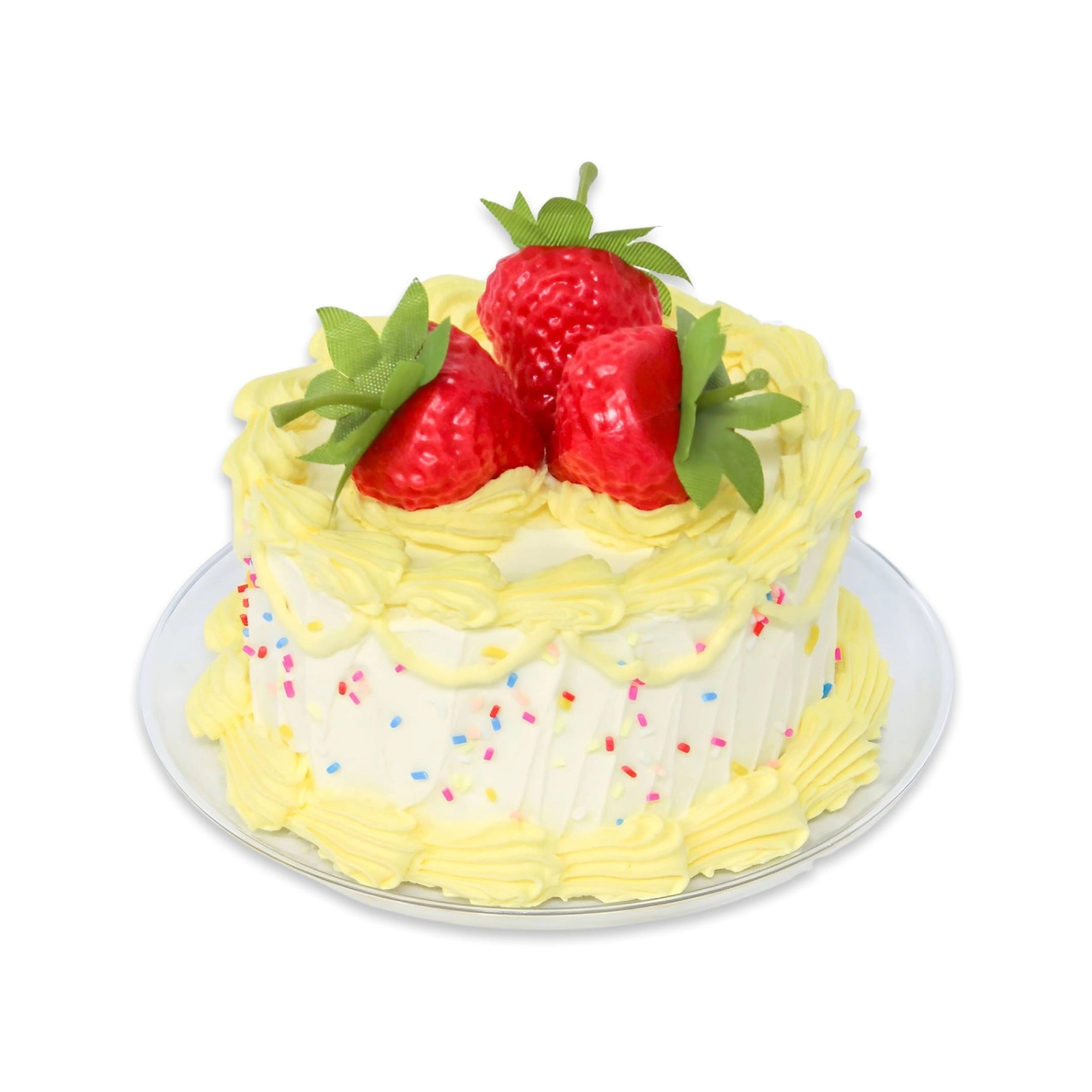 DIY Fake Cake Craft Kit – Strawberry Sprinkle Decor Project for Dorms, Gifts & Shelf Styling