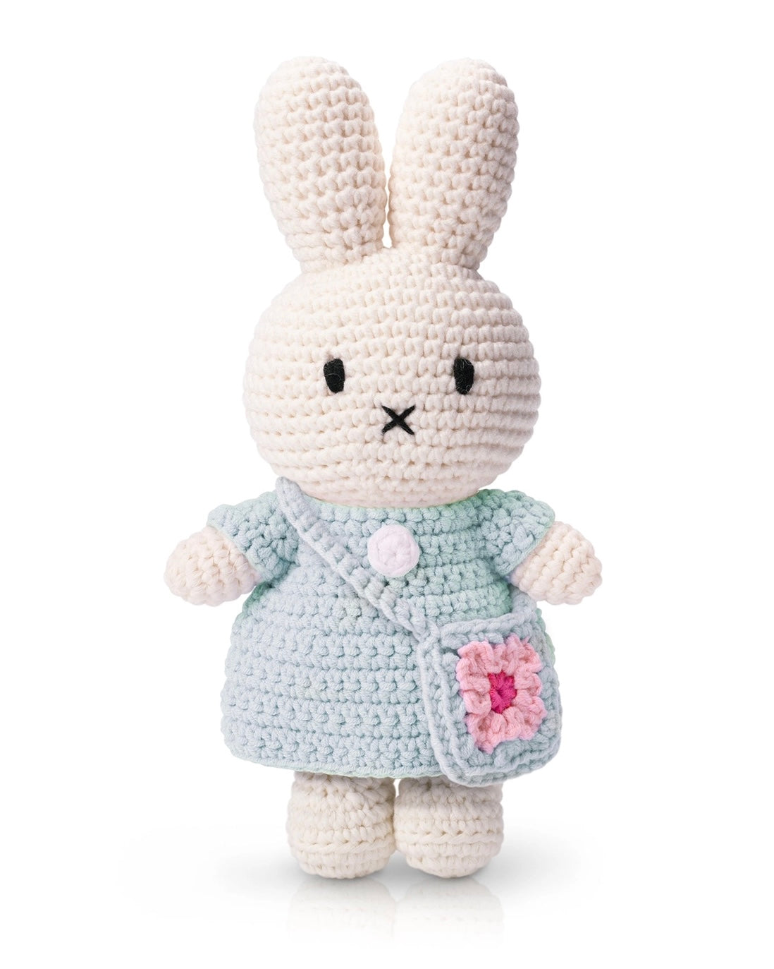 Miffy Crochet Plush Toy - Blue Dress + Blue Flower Bag