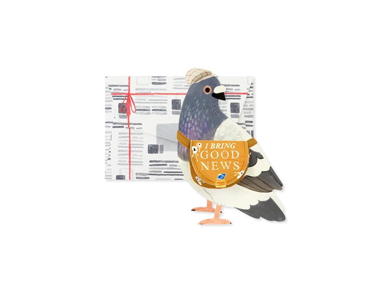 Messenger Pigeon Pop-Up Card – Interactive 3D Birthday & Celebration Card