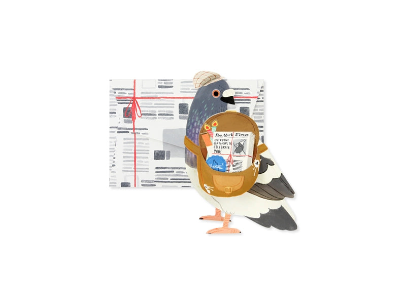 Messenger Pigeon Pop-Up Card – Interactive 3D Birthday & Celebration Card