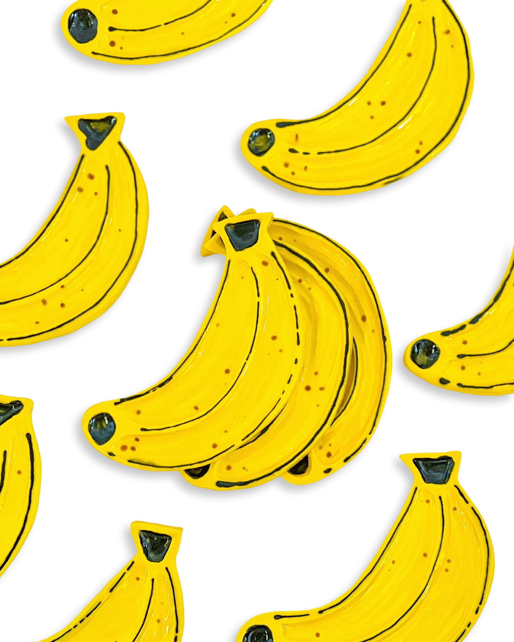 Banana Ceramic Dish – Handmade Fruit-Shaped Jewelry Tray, Spoon Rest & Funky Catchall