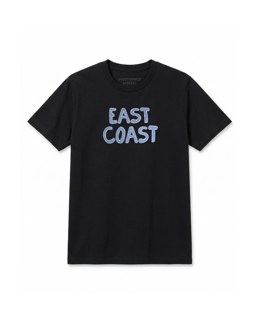 black east coast graphic t shirt oversized fit casual streetwear everyday outfit