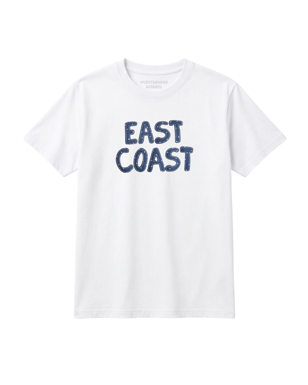 white oversized east coast graphic t shirt relaxed fit casual everyday minimal outfit