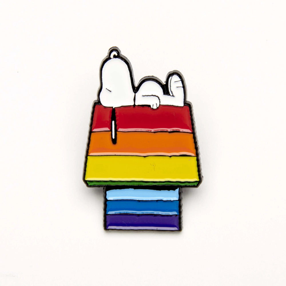 Snoopy Enamel Pin - Rainbow House