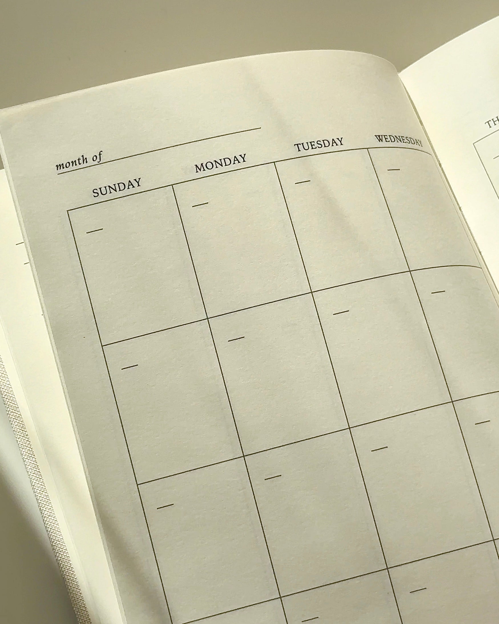 Undated Daily Planner – Beige Linen Hardcover for Back-to-School Reset, Intentional Living & Self-Growth