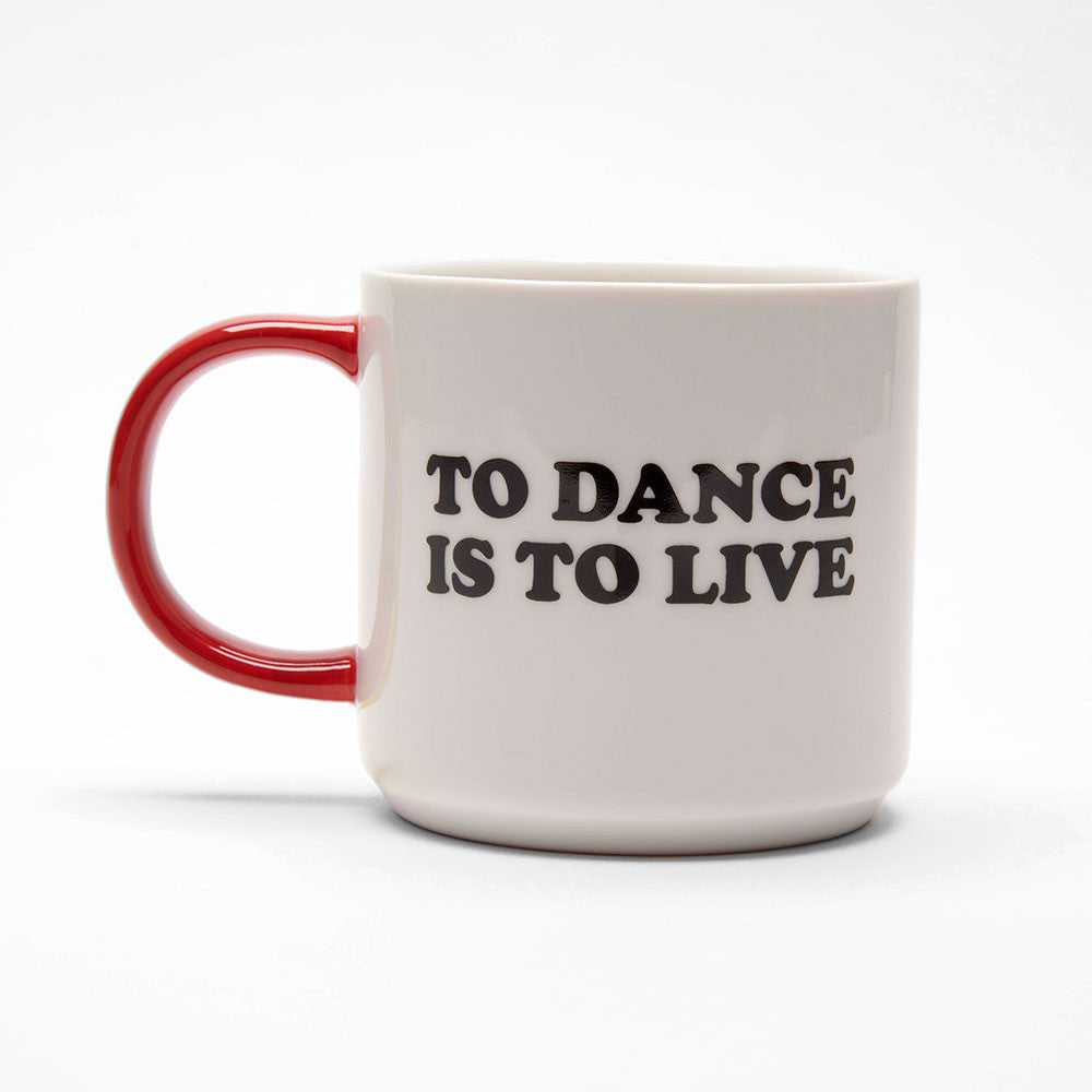 Snoopy “To Dance Is To Live” Mug – Peanuts® Red Handle Coffee Cup Collectible