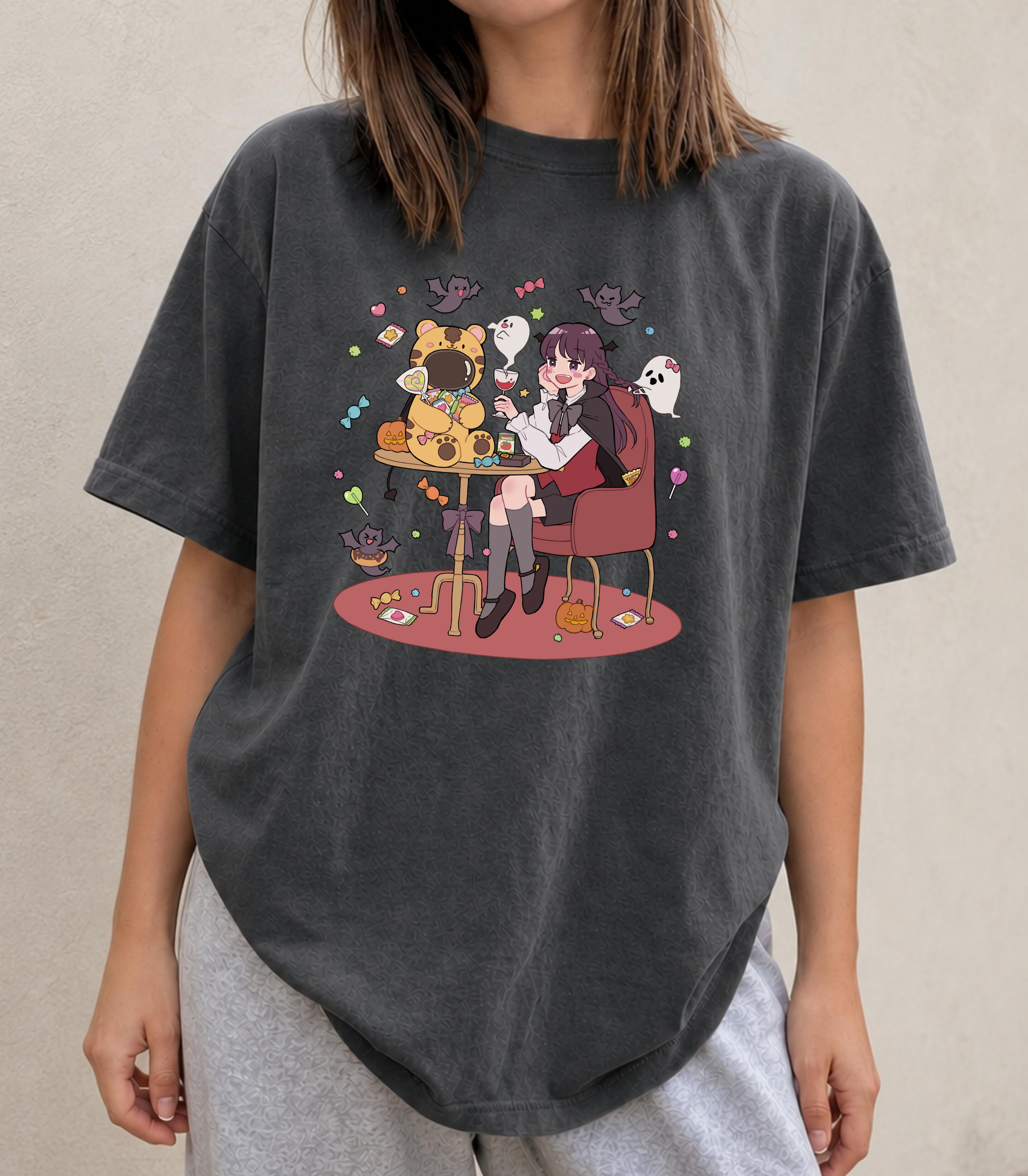Midnight Party Graphic Tee — Pepper Relaxed Fit 100% Cotton T-Shirt