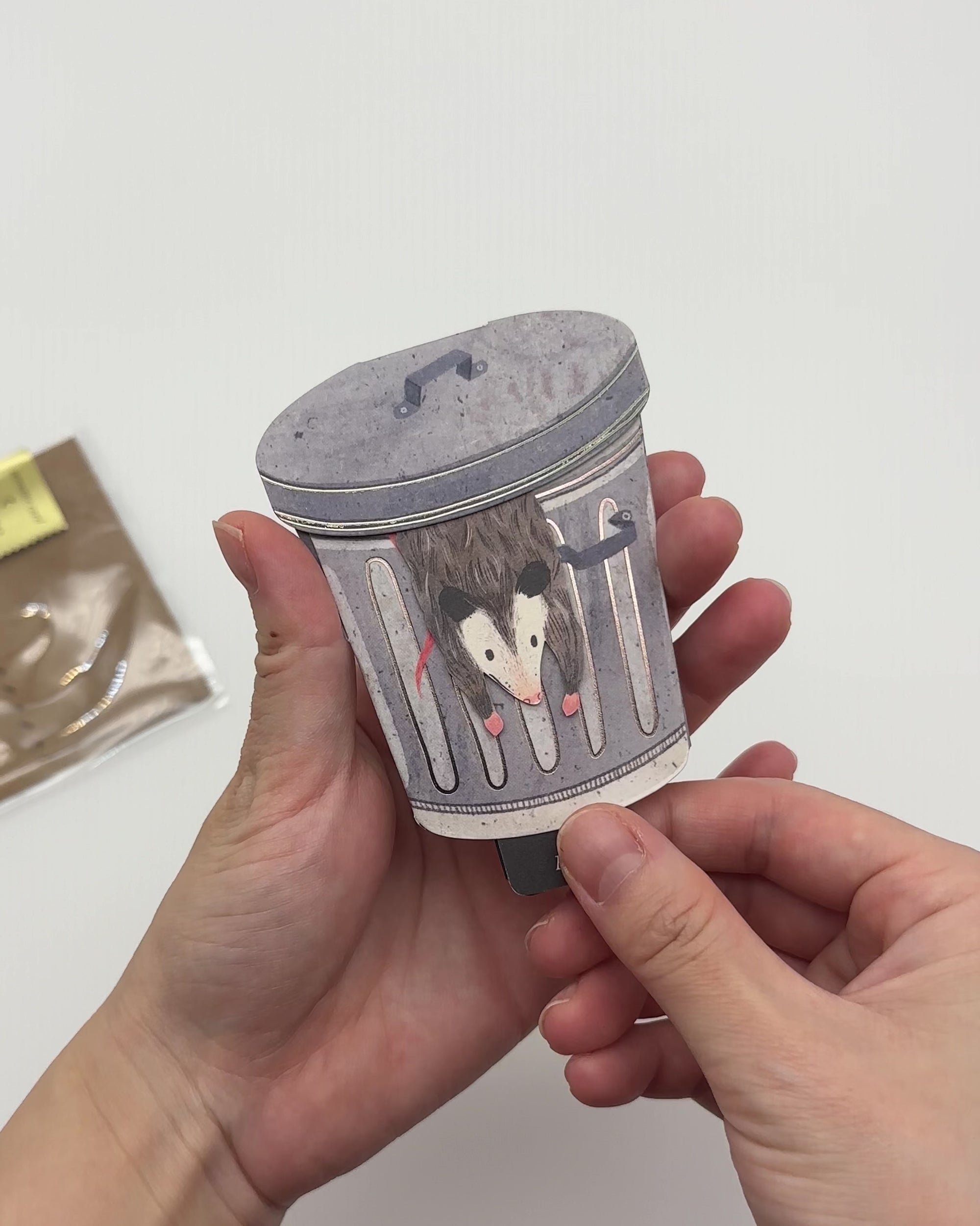 Let's Get Trashed! Possum Pop-Up Card – Funny Interactive Greeting Card