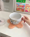 Official Snoopy “Did Someone Say Food?” oversized ceramic soup mug with microwave-safe lid, 24 oz capacity, perfect for dorm snacks and cozy meals
