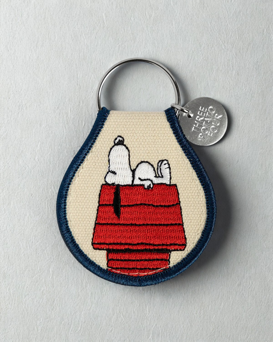 Snoopy Doghouse Embroidered Keychain – Classic Peanuts