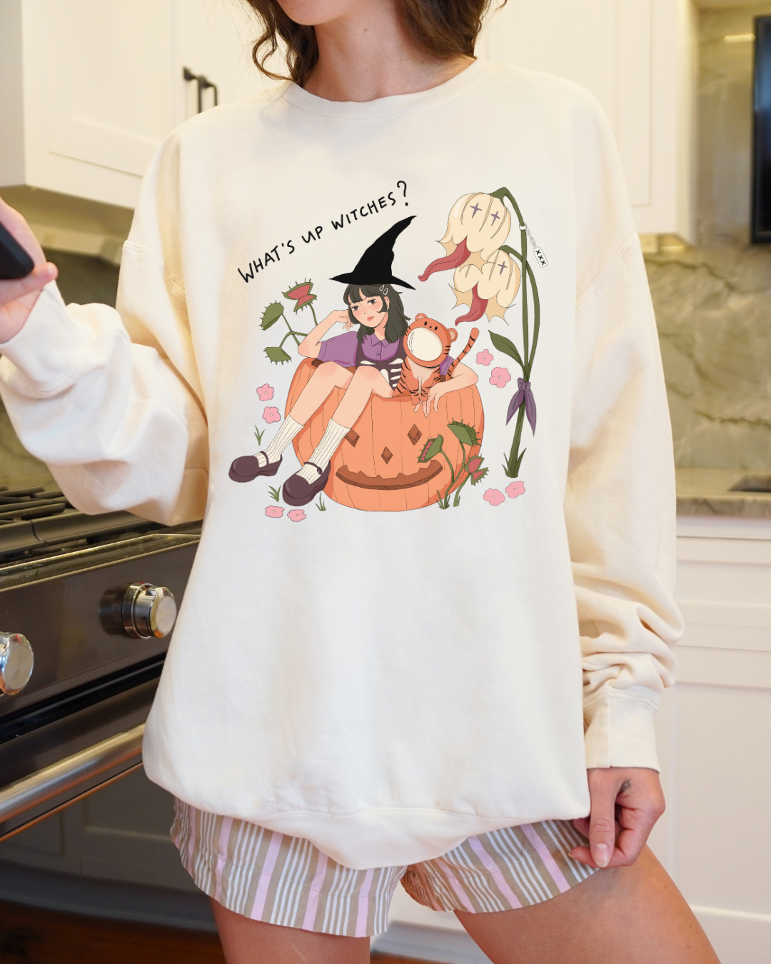 What’s Up Witches? Halloween Graphic Sweatshirt
