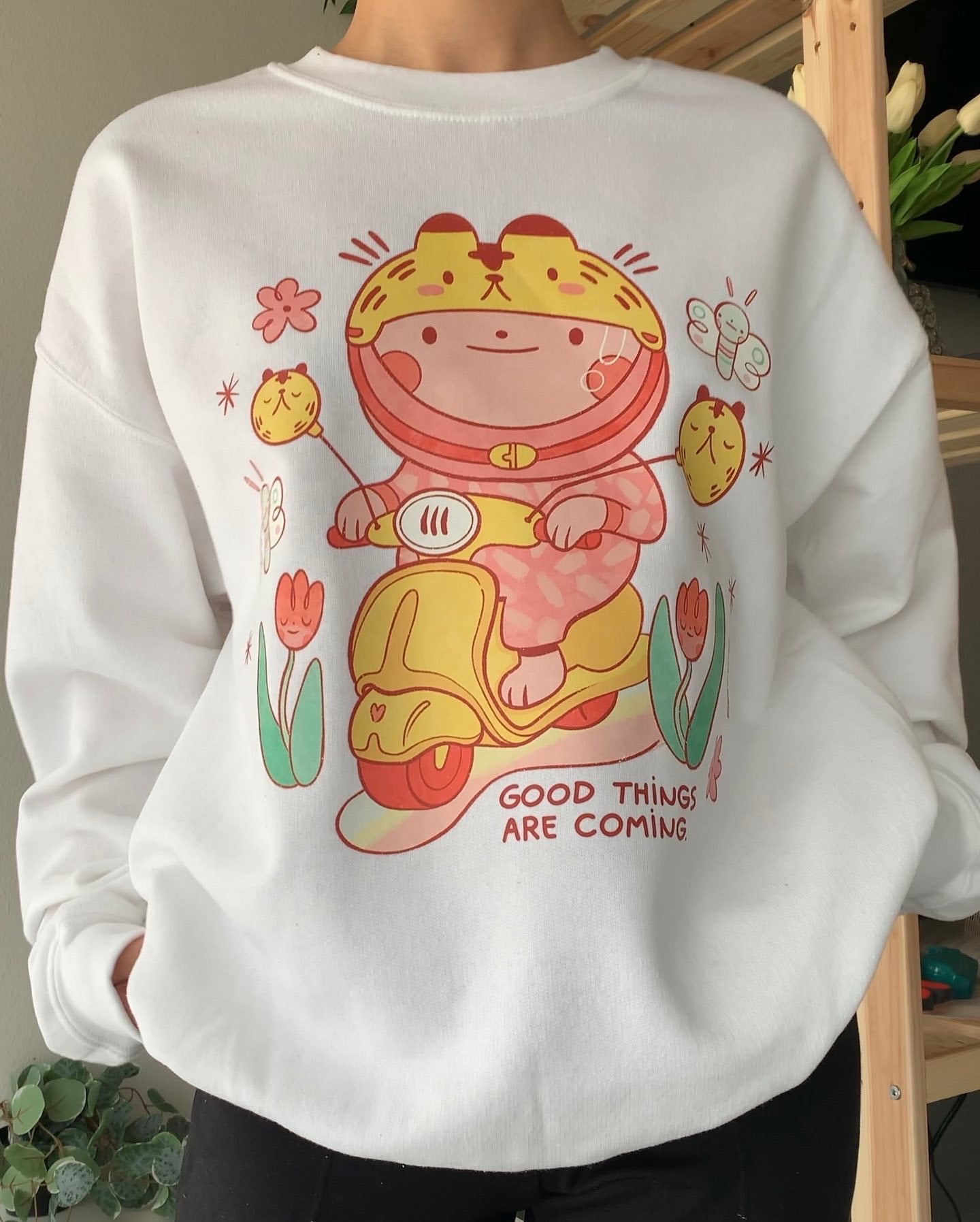 GOOD THINGS ARE COMING Midweight Crewneck Sweatshirt